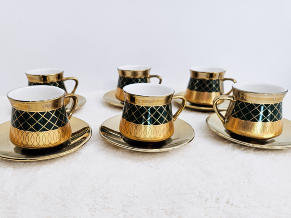 SET TAZAS DE CAFE VERDES - Imagen 3
