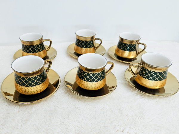 SET TAZAS DE CAFE VERDES - Imagen 2