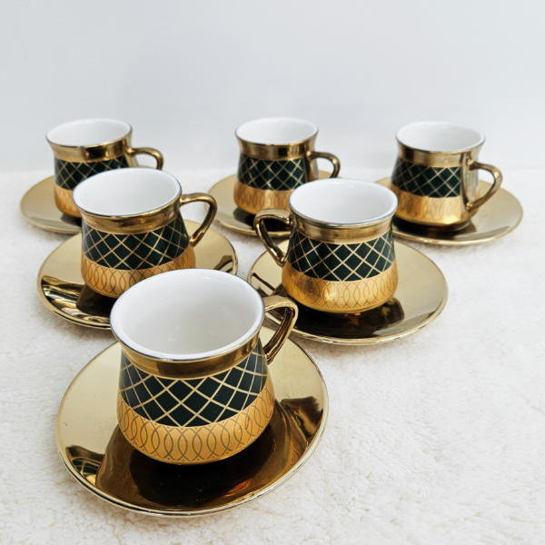 SET TAZAS DE CAFE VERDES