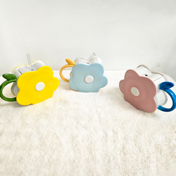 TAZA DE FLOR COLORES VARIADOS