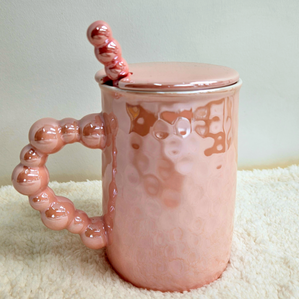 JARRO PASTEL NACARADO CON CUCHARA - Imagen 4