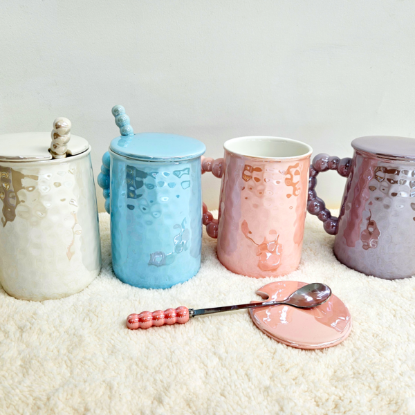 JARRO PASTEL NACARADO CON CUCHARA