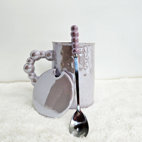 JARRO PASTEL NACARADO CON CUCHARA - Imagen 2