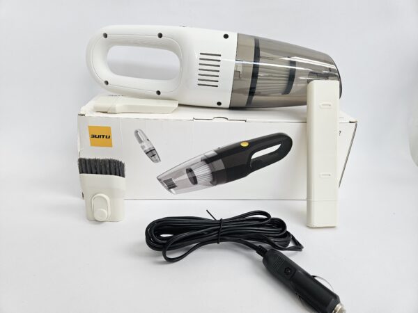 ASPIRADORA PORTABLE BLANCO CON BOQUILLAS