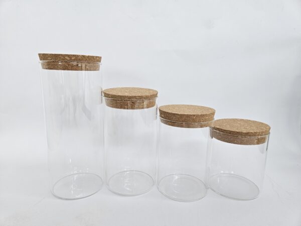 SET DE BOTELLAS DE VIDRIO TAPA PLANA 10*20 CM - 10*15 CM - 10*12 CM - 10*10 CM - Imagen 4