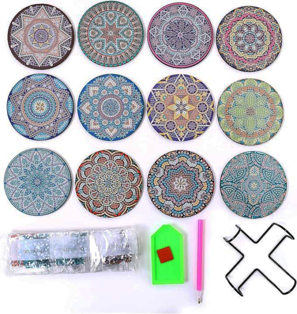 SET DE PORTA VASOS DIAMANTES - Imagen 2