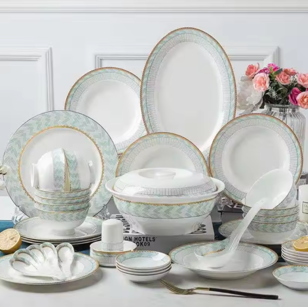 SET DE PORCELANA FINA 56PZ BLANCA