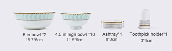 SET DE PORCELANA FINA 56PZ BLANCA - Imagen 2