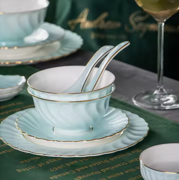 SET DE PORCELANA FINA 60PZ BLANCA - Imagen 2