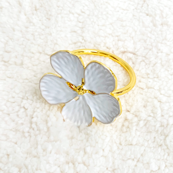 ANILLO SERVILLETA FLOR BLANCA - Imagen 2