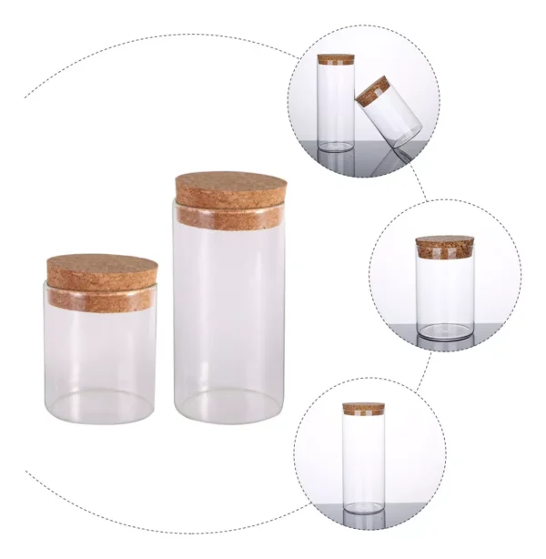 SET DE BOTELLAS DE VIDRIO TAPA PLANA 10*20 CM - 10*15 CM - 10*12 CM - 10*10 CM - Imagen 3