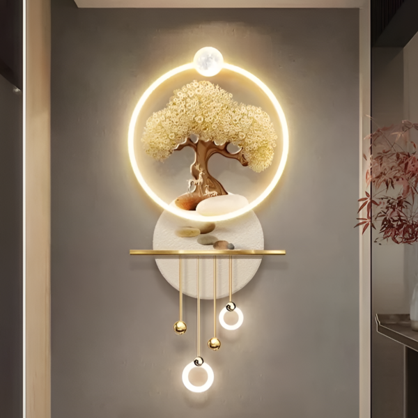 LAMPARA DECORATIVA CON BONSAI