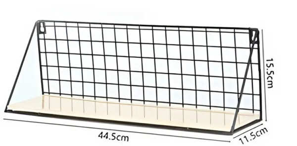 REPISA ACERO NEGRO CON MADERA - Imagen 2