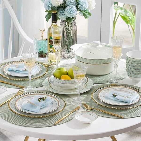 SET DE PORCELANA FINA 56PZ BLANCA - Imagen 8
