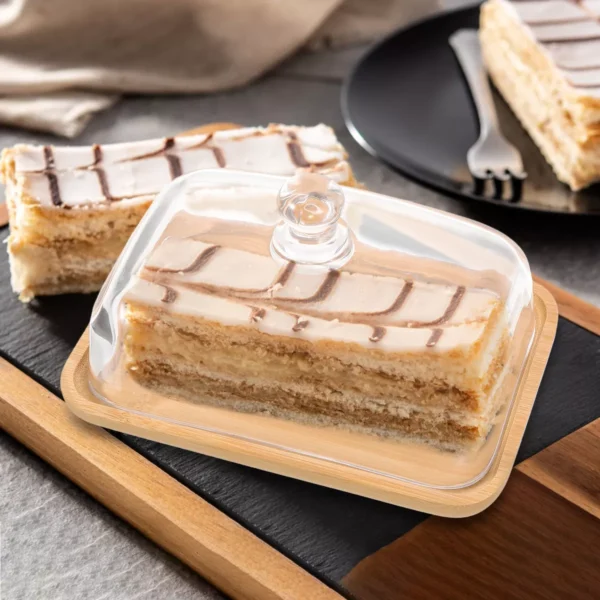 REPOSTERO CON TAPA DE VIDRIO